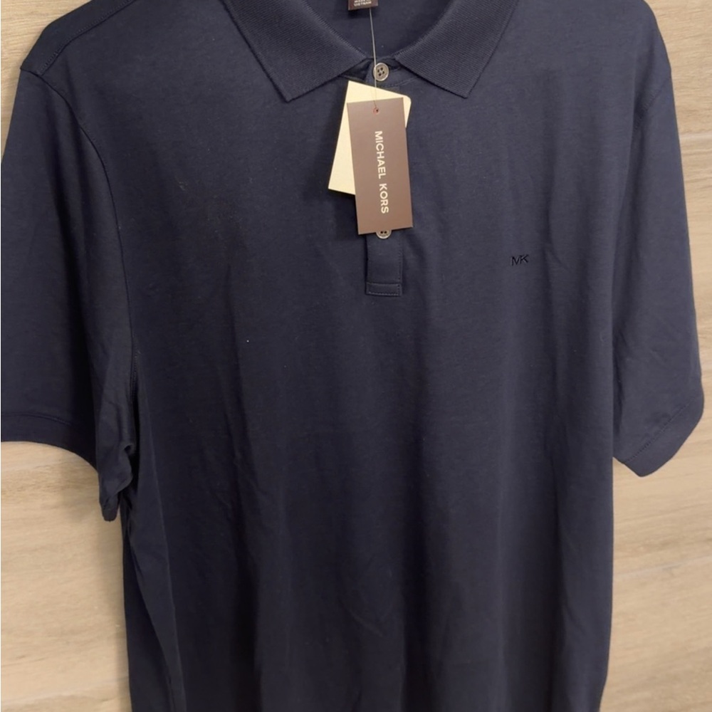 Michael Kors Men's Dark Blue Polo Shirt